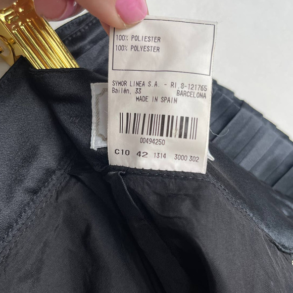 Vintage Zatti de Simorra‎ fitted black textured sheath pencil skirt Size 12 US - Picture 6 of 11